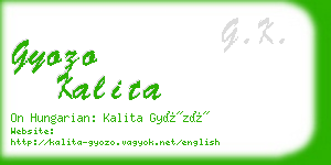 gyozo kalita business card